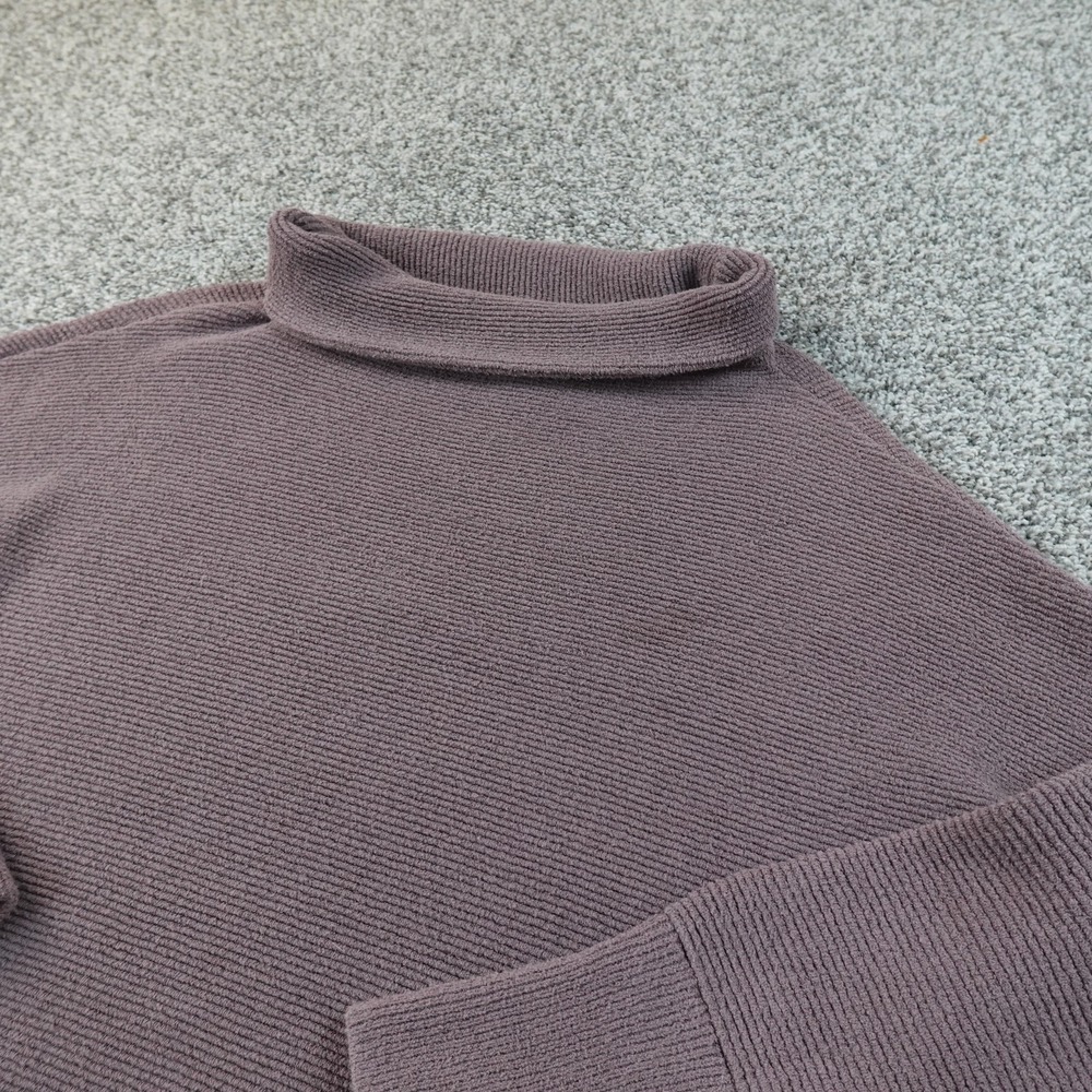 Free People Sweater Womens S Purple Pullover Turtleneck Tunic Oversized Boho Top